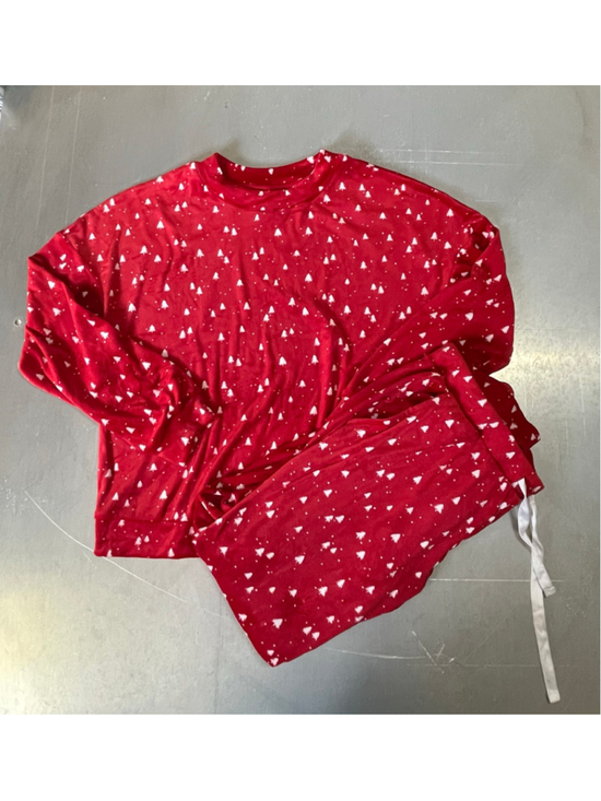 Auden Other - Auden Christmas Pajama Set Red Holiday Tree Print Lounge Wear Size Med